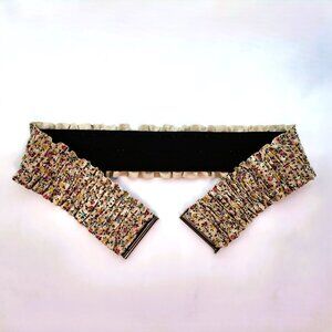 Crinkle Cloth Floral Belt for Ladies